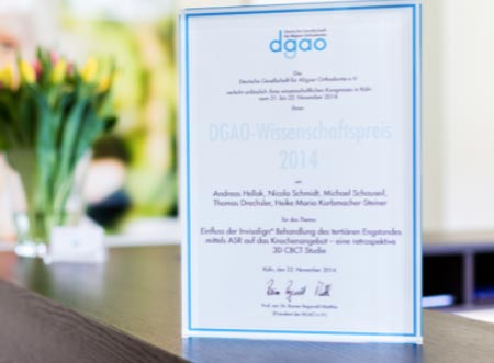 Kieferorthopädie Dr. Hellak Wissenschaft und Forschungspreis